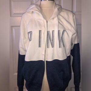 PINK Two-Tone Zip-Up Hoodie
